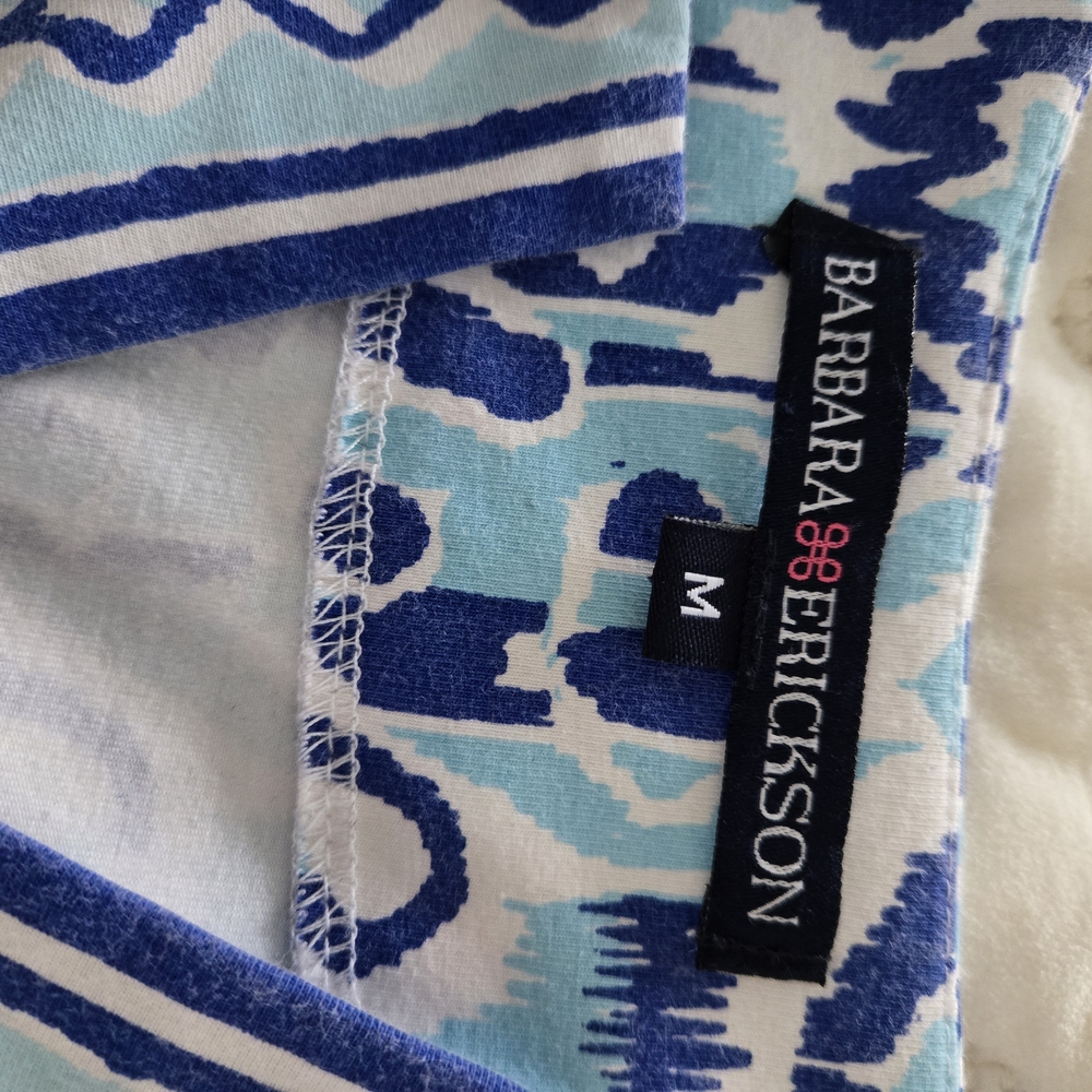 Blue Patterned Mini Dress - Picture 2 of 4